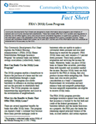 Community Affairs Fact Sheet: Cover Image