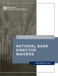 Licensing Manual - National Bank Director Waivers Cover Image
