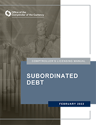 Licensing Manual - Subordinated Debt Cover Image