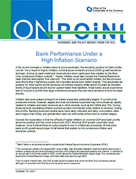 Bank Performance Under a High Inflation Scenario