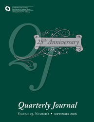 Quarterly Journal Volume 25 No. 3 Cover Image